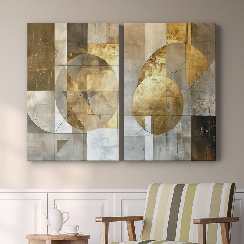 Toile tendue avec châssis ABSTRACT Series C-Premium, H 60 po x l 80 po