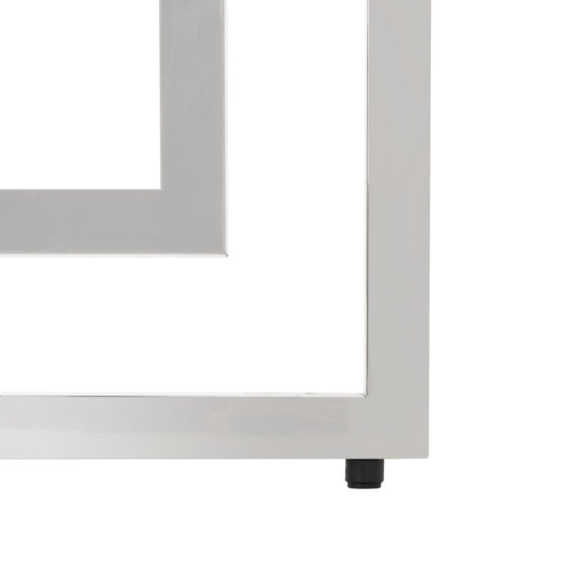 Harlan Round Glass Top Chrome Dining Table for Six