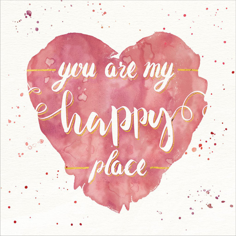 «Happy Hearts II» par Jess Aiken, reproduction sur toile tendue, H 12 po x l 12 po x P 1,5 po