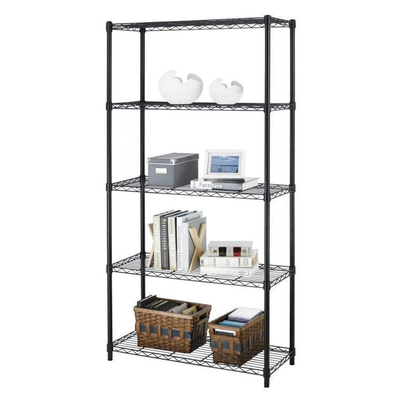 Wisniewski 35'' W Chrome, Iron Shelving Unit
