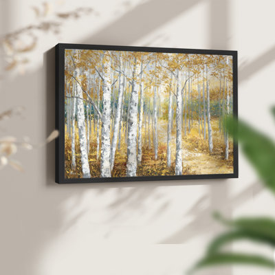 Birch Path II -Framed Print - Restickable