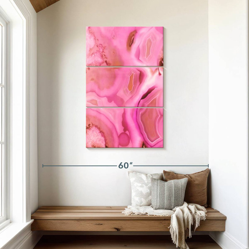 Juicy Pink Agate, H 45 po x l 28 po