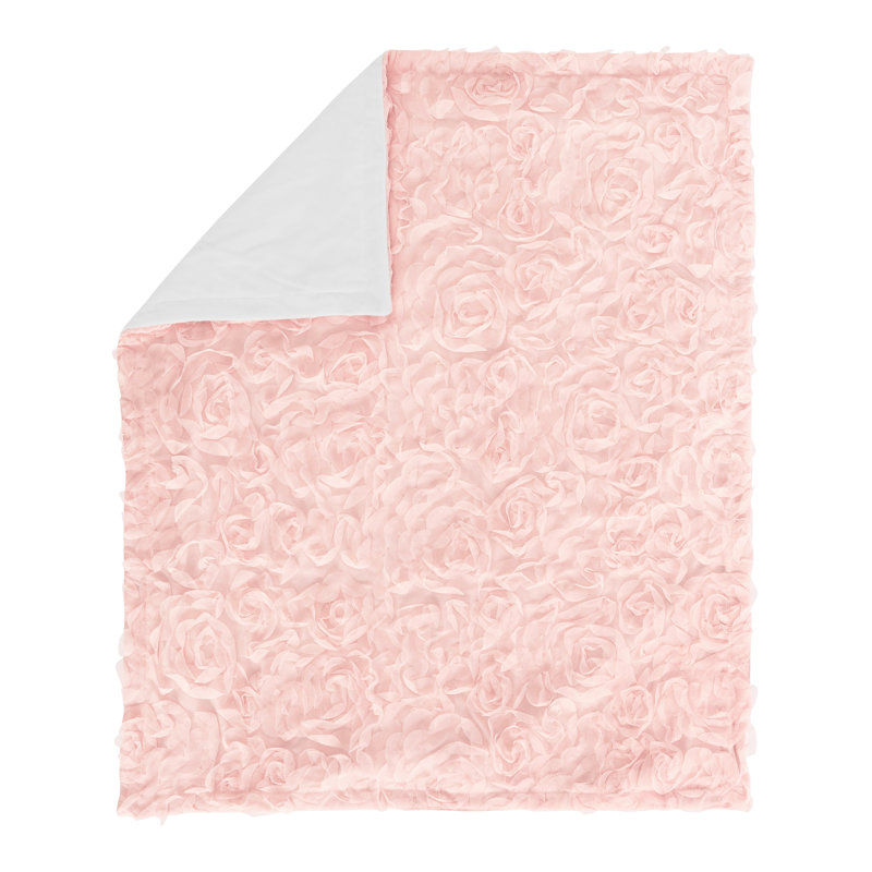 Couverture pour bébé Floral Rose, Rosé