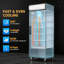 Congélateur de présentation commercial 16 pi. Cu., Simple vitrine à porte vitrée avec lumière DEL, dégivrage automatique et commande numérique pour restaurant