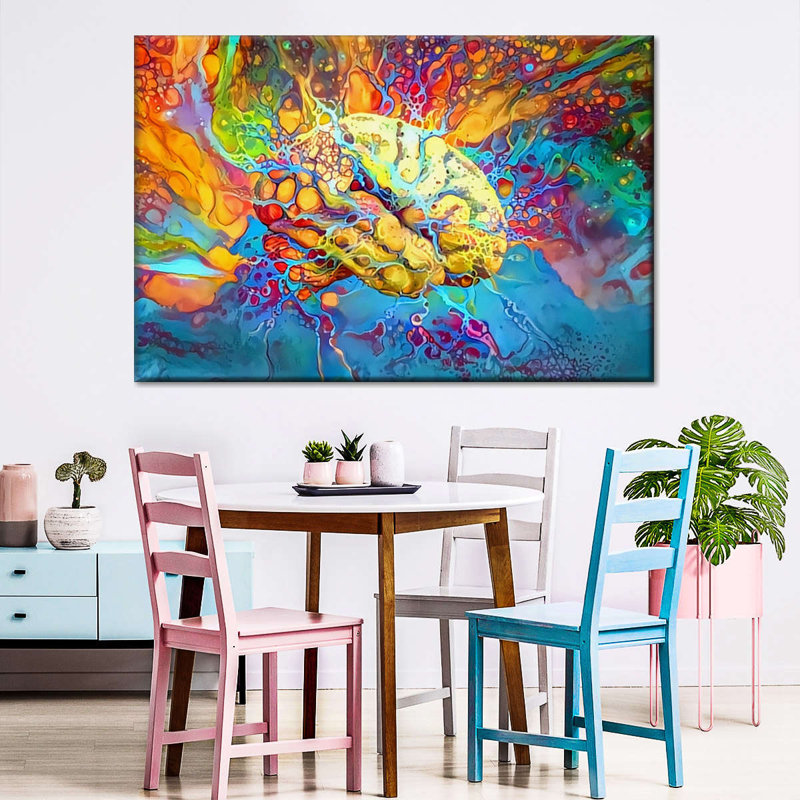 «Abstract Brain», reproduction sur toile, H 16 po x l 24 po x P 1,25 po