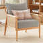 Fauteuil tressé en bois rembourré-17721584
