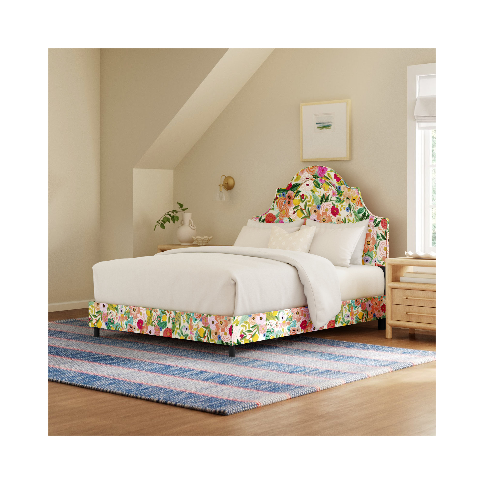 Rifle Paper Co. x Cloth & Company Marion Bed, Queen, Rpc Garden Party Garden Linen