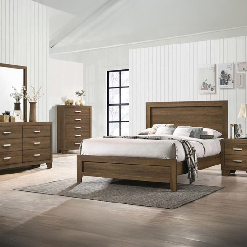 Grand lit Miquell, Brun, Grand