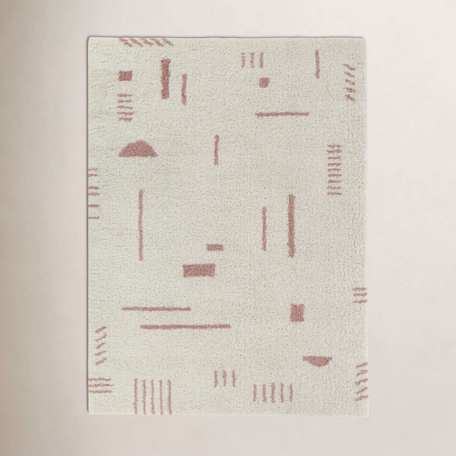 Morin Geometric Shag Rug, Rectangle 6'7" x 9'