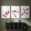 Polaire magenta I - reproduction sur mesure encadrée de qualité supérieure - 3 pièces-857612446-857612432