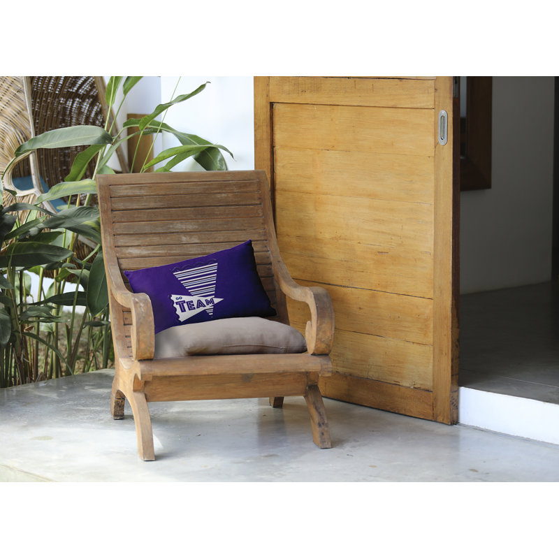  Go Team! Housse et insert de coussin d'extérieur pour l'extérieur, Violet