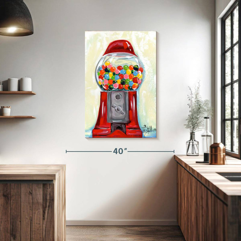 Yarlin Bubblegum Machine, 39" H x 26" W