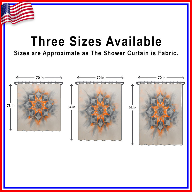 Rideaux de douche complexes extra longs Mandala, L 70 po x H 84 po