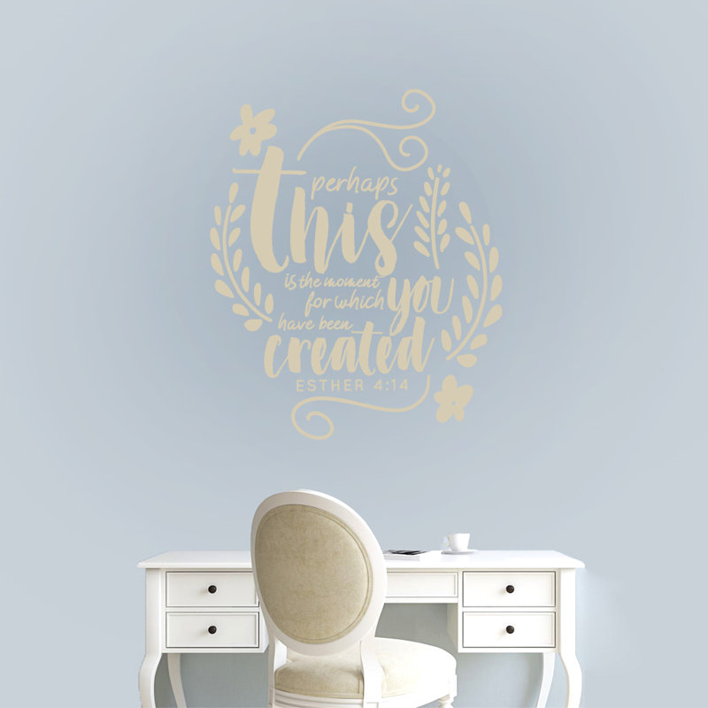 Text & Numbers Non-Wall Damaging Wall Decal, Beige