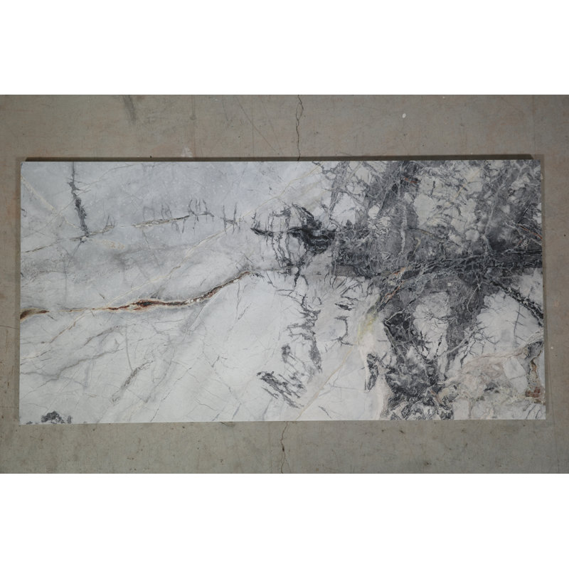 Carreau de marbre bleu poli 12 x 24 Invisible