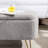 Practical Entryway Storage Seat In Grey Faux Fur With Gold Living Room Bench-1039854774