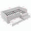 Lit pour enfant multifonctionnel simple et confortable avec garde-corps et rangement-1035039789