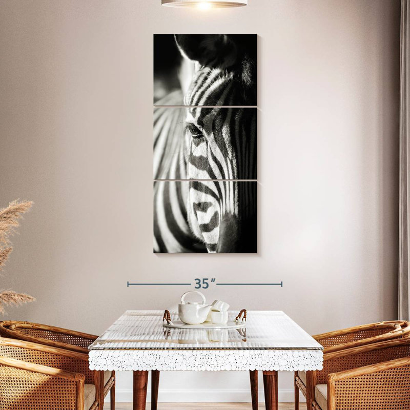 Zebra Details, 62" H x 30" W