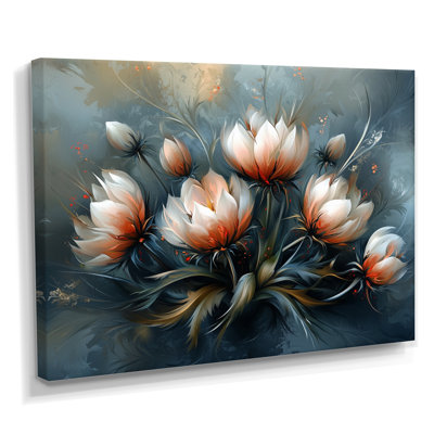 Iretha gris, chardon d'hiver, chanson Harmony IV - Thistle Large, art mural