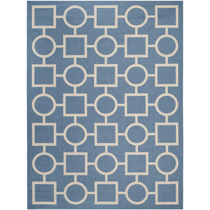 Courtyard Performance Geometric Rug, 8' x 11'