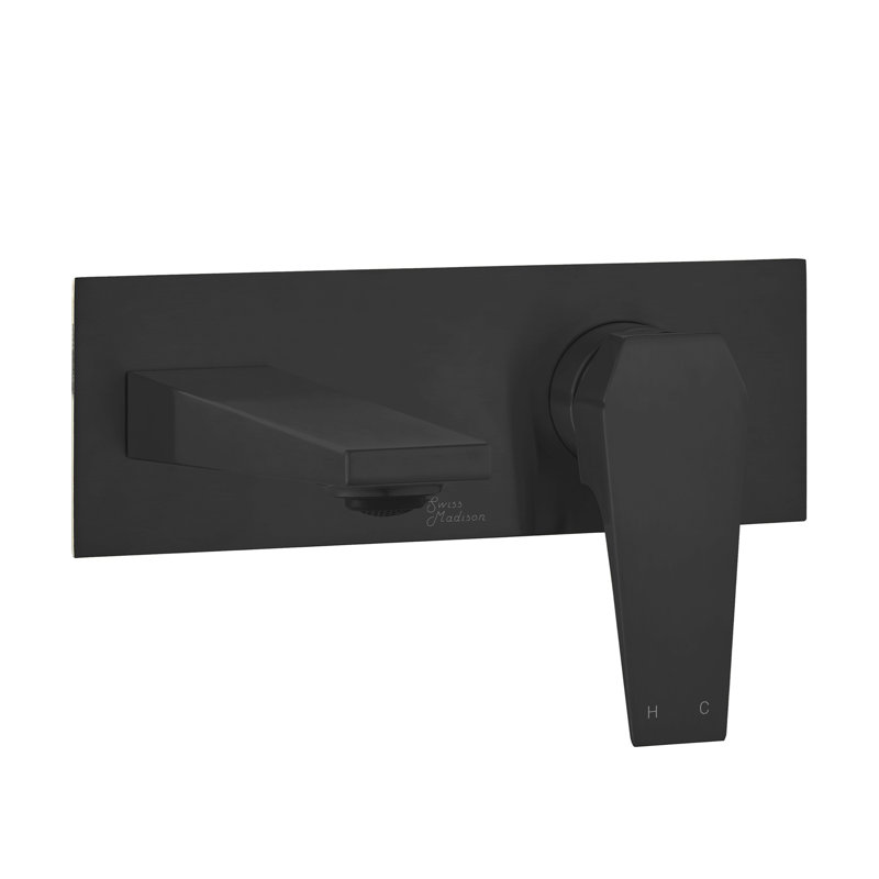 Voltaire Single-Handle, Wall-Mount, Bathroom Faucet, Matte Black