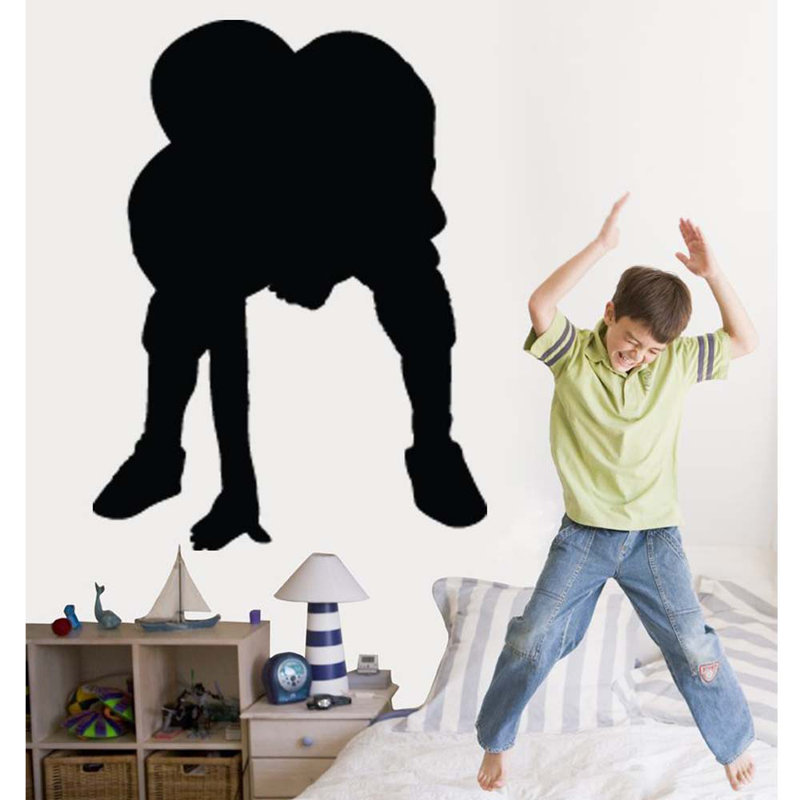 Adhésif décoratif silhouette joueur de football, H 24 po x l 17,5 po