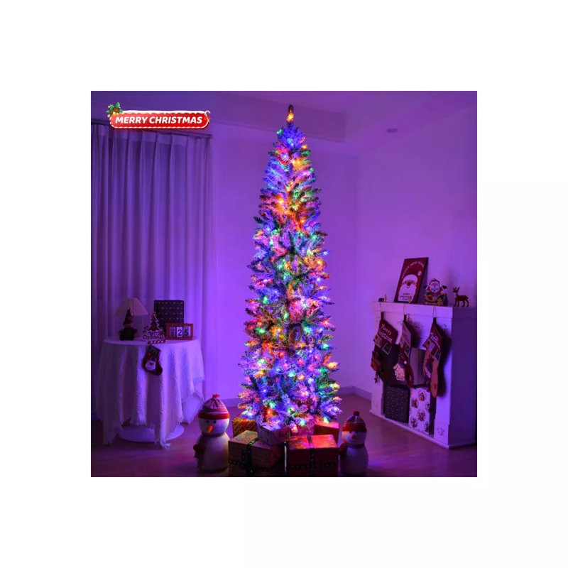 Arbre de Noël 7,5 pi avec 350 lumières DEL et télécommande