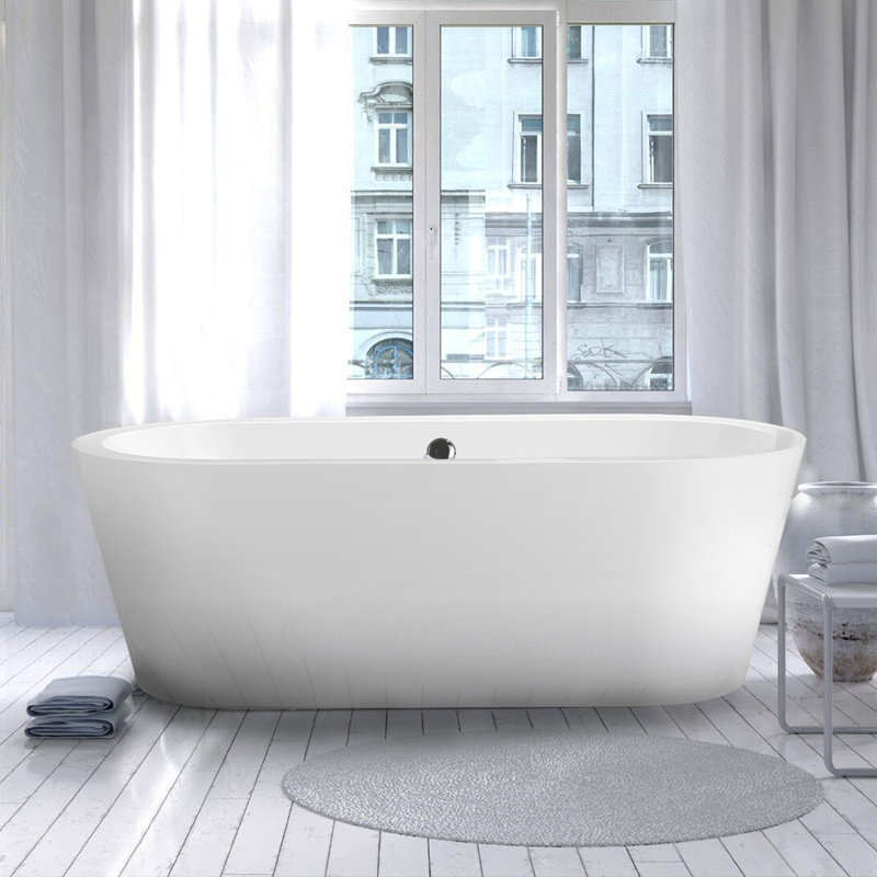 Melania 68'' x 32'' Soaking Acrylic Bathtub