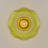 1-Light Green Glass Semi-Flush Mount Ceiling Light