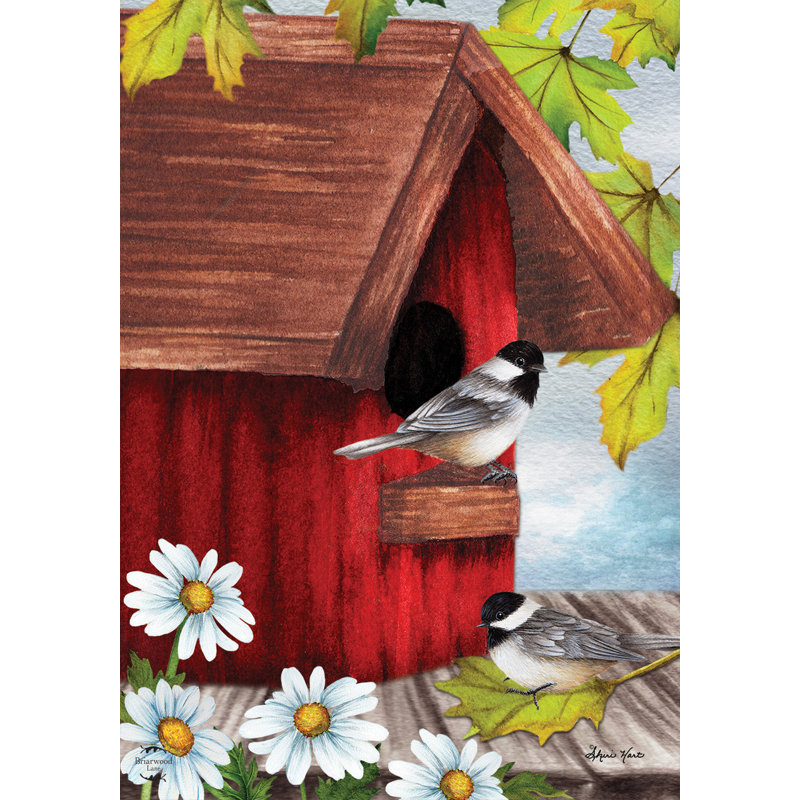 Birdhouse Friends Garden Flag
