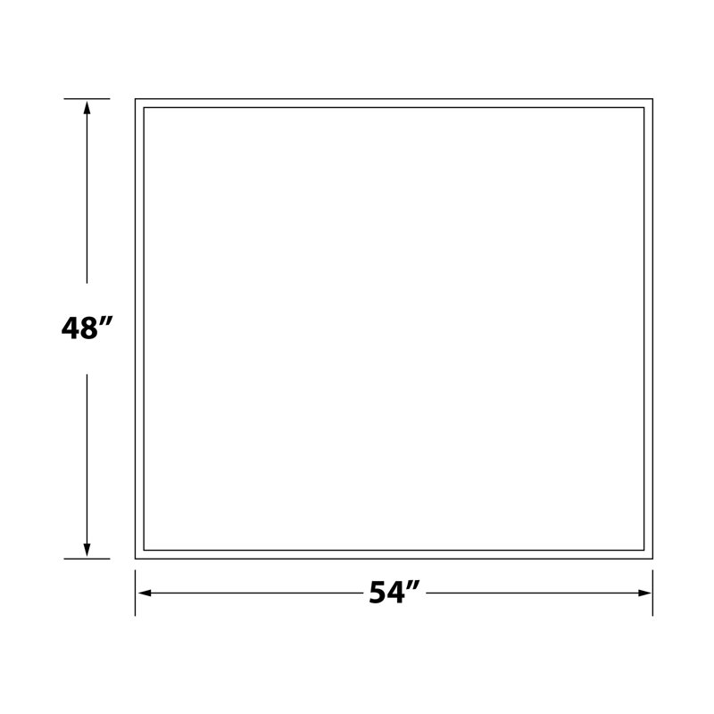 Ensemble de cadre mural avec adhésif pré-onglet Outwater, H 48 po x l 1,63 po x P 0,63 po