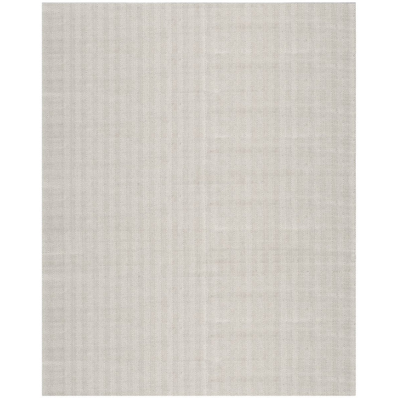 Laureldale Hand Loomed Wool Viscose Chevron Rug in Silver, Rectangle 6' x 9'