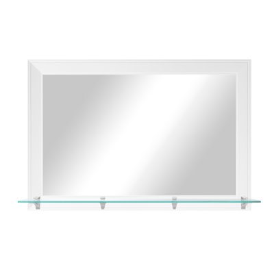 Camyle Marley with Shelves Wall Mirror -  Modern Rustic, (125F)27x30.5H-CH.ST