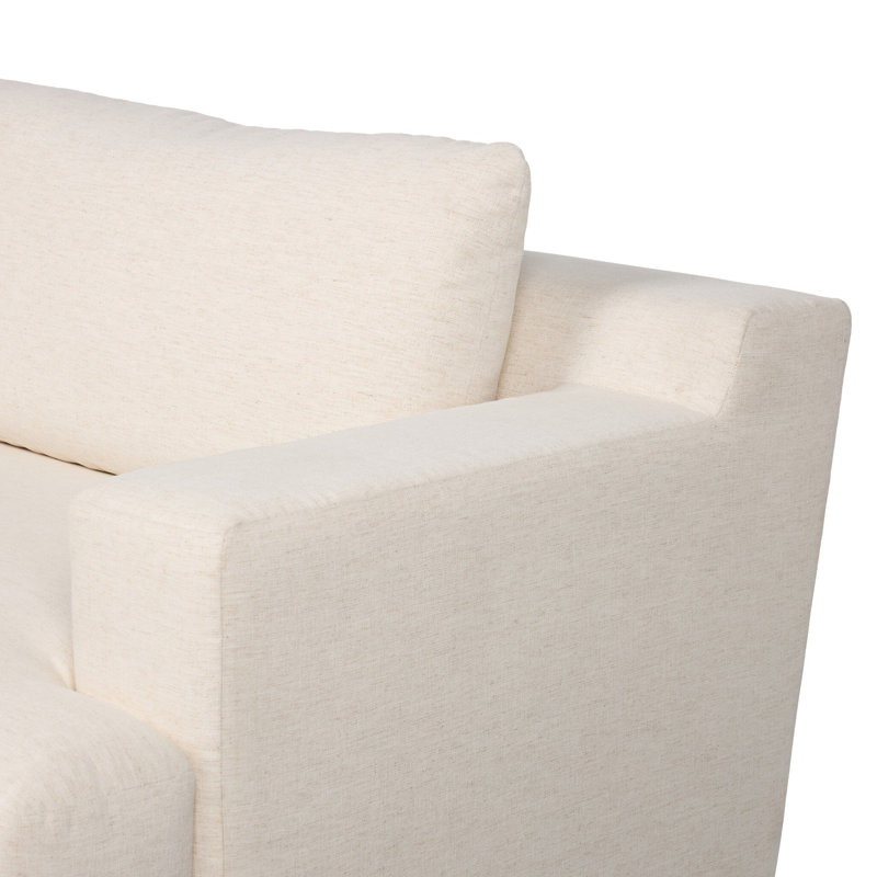 Crispin Sofa - Crypton Nomad Snow, 33" H x 110" W x 42.50" D