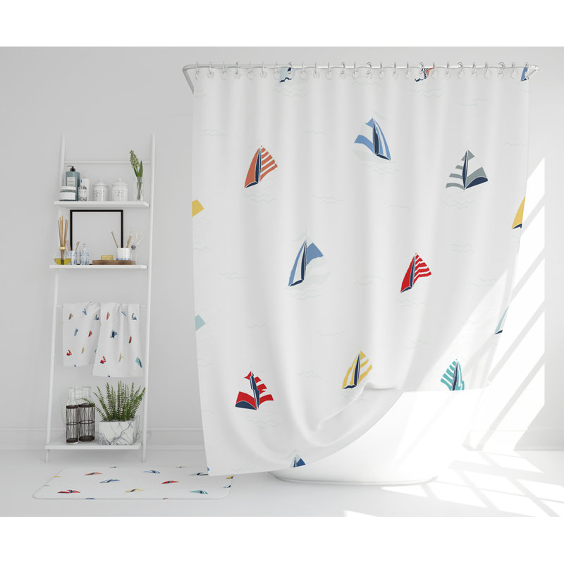 Nellina Polyester Shower Curtain Set