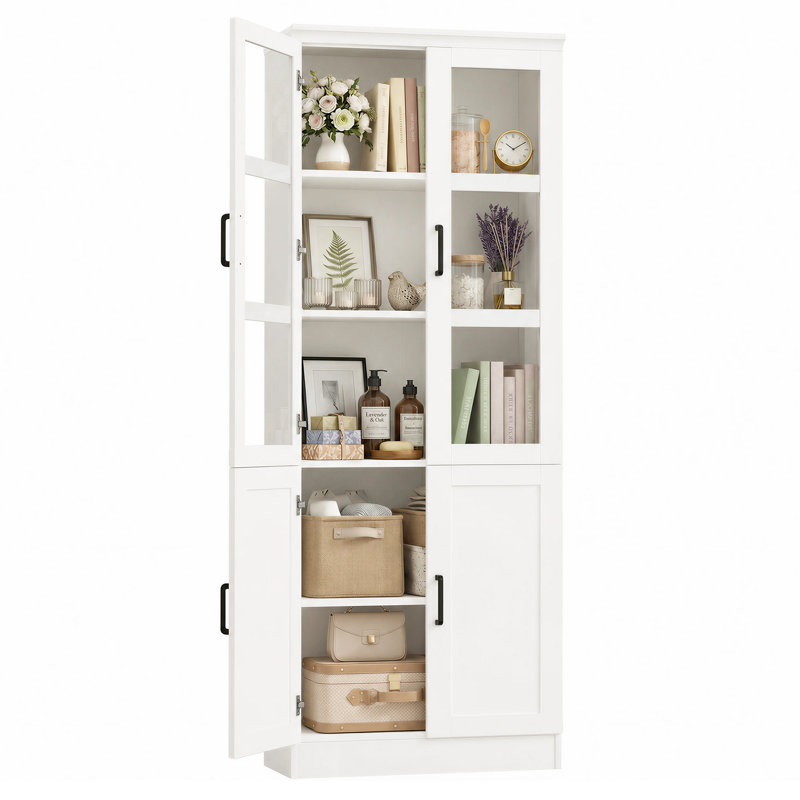 Bibliothèque 79,7 "de hauteur, RETRO WHITE