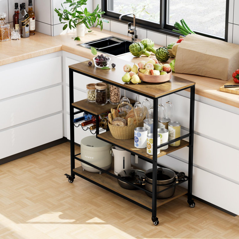 Wood Bar Cart
