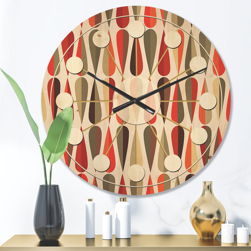 Horloge murale abstraite, Moyen