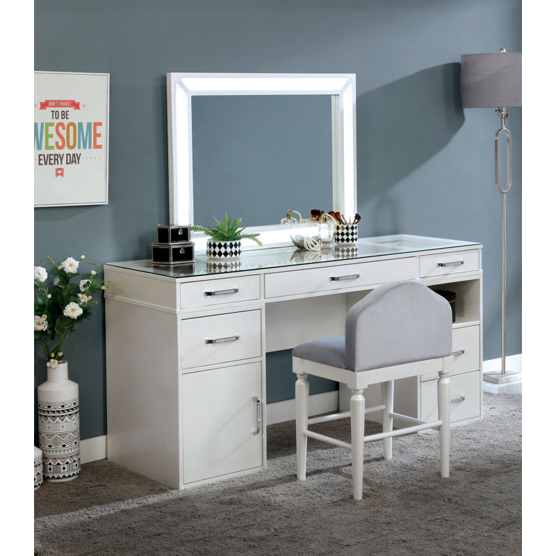 Bronn 3-Piece Vanity Set, White