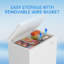 BANGSON 7.0 Cu.Ft Chest Freezer, Deep Freezer with Adjustable Thermostat, Top Open Door Freezer with Removable Basket