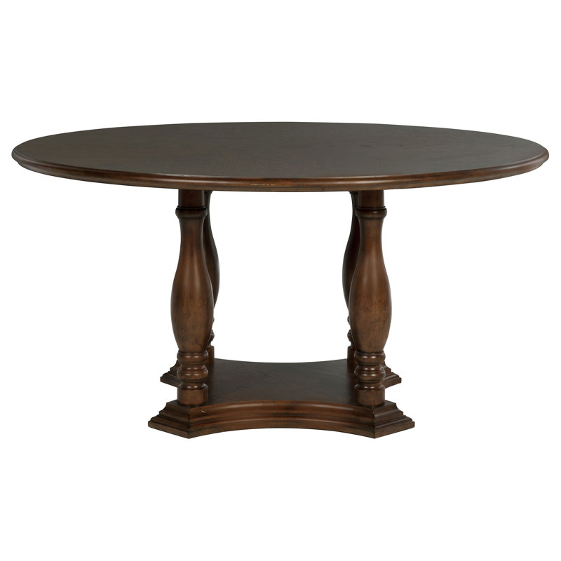 Round Wood Pedestal Dining Table