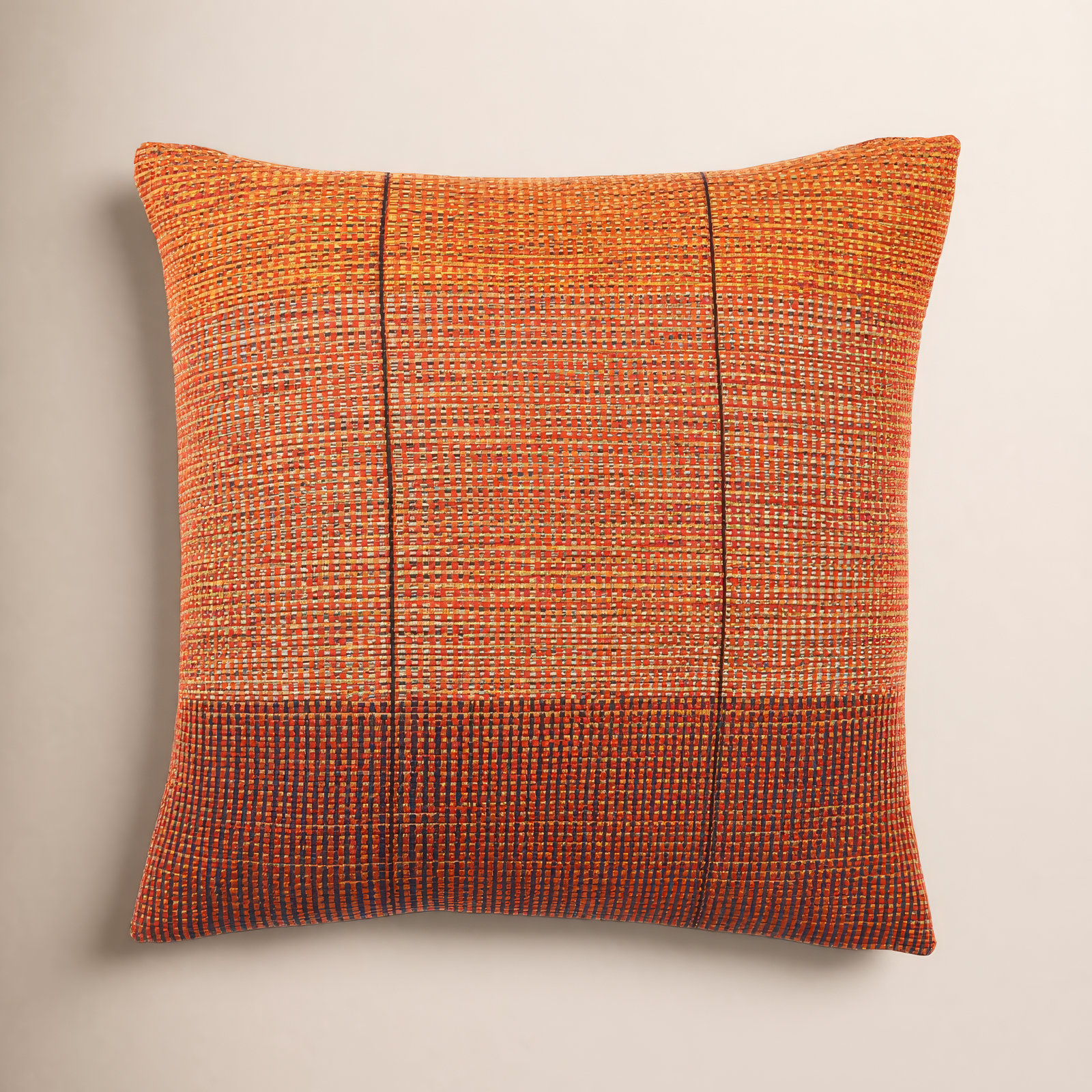 Clyde Embroidered Cotton Throw Pillow, Down