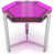 Plateau magenta / base chromée