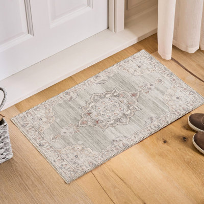 Majestic Medallion - 2 Ft. X 3 Area Rug, Soft, Long Lasting, And Ideal For Under Furniture , Good Entryways