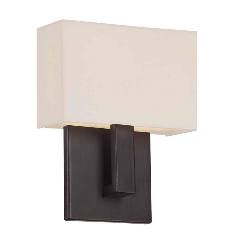Manhattan 1 - Light Flush Mounted Sconce, Brushed Bronze, 10.13" H x 15" W x 2.75" D