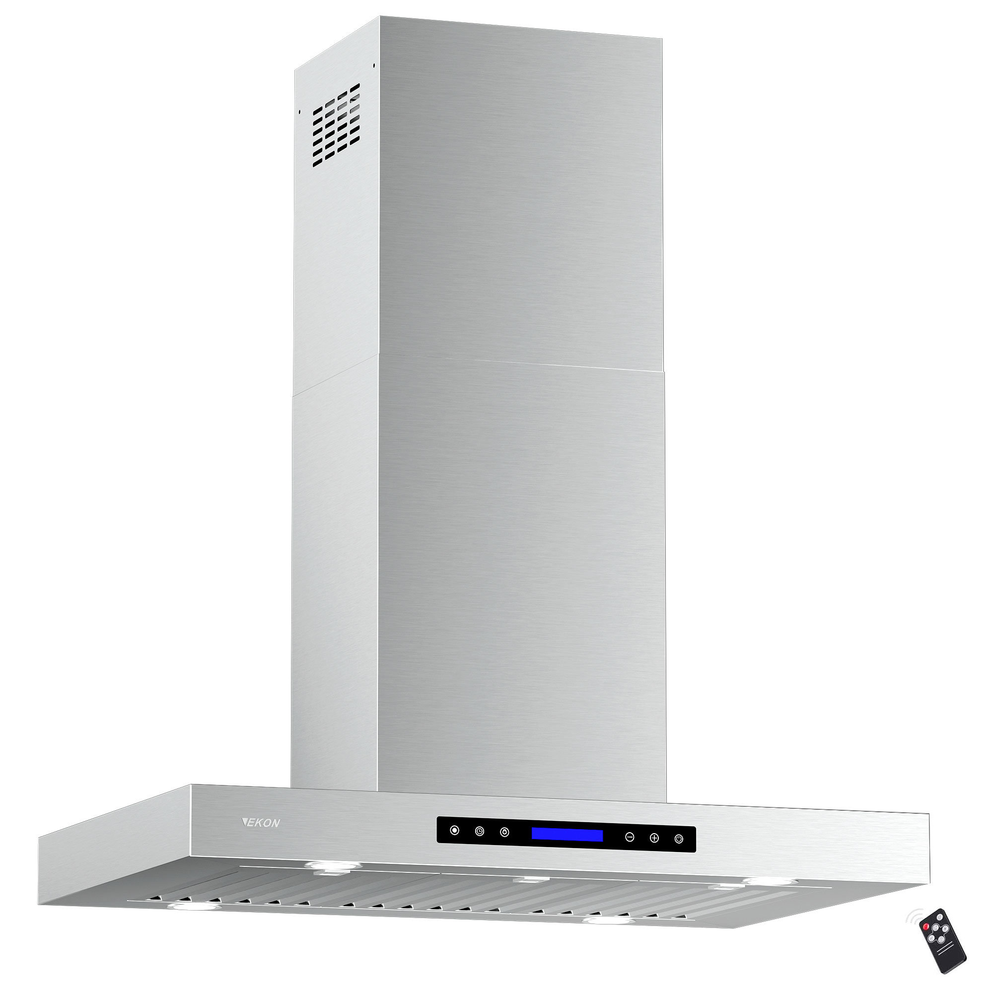 Ekon Kitchen Expert 900 Cubic Feet per Minute CFM Range Hood in Silver Filter NAB02-36