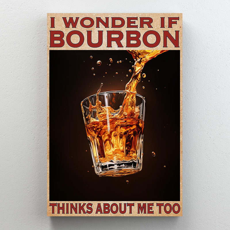 «I Wonder If Bourbon 1 - 1 pièce», H 20 po x l 16 po x P 1,25 po