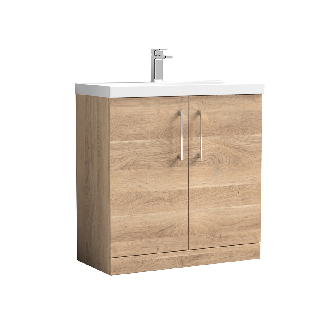 810mm Single Bathroom Vanity with Drop In Vitreous China Basin