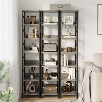 168cm H x 34.8cm W Metal Bookcase