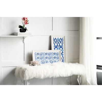 2 pièces, sculptures murales suspendues bleues et blanches, mur moderne, 12,6 x 1,4 x 24,4, splendides motifs pour, 95% bois de sapin, 5% papier et œuvres d'art murales, séduisant